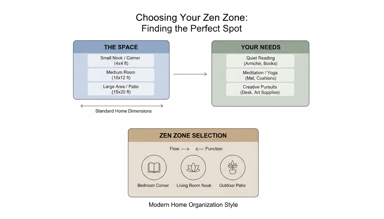 Diagram showing space with clear labels.